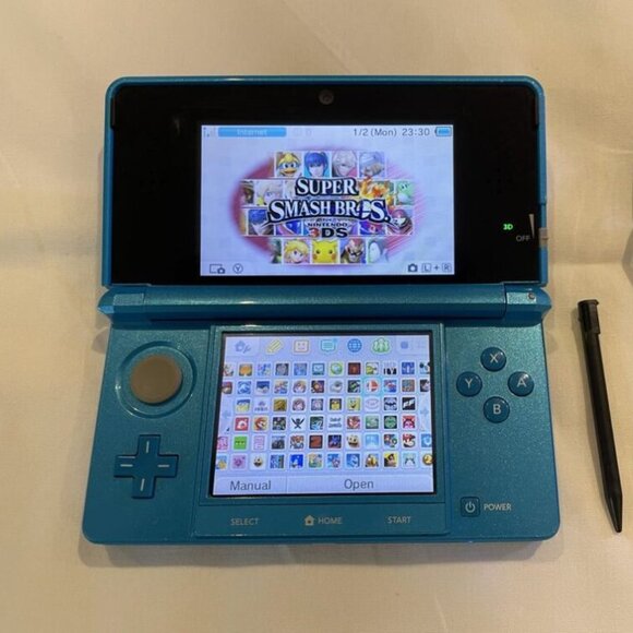 Aqua Blue Nintendo 3DS + 128GB Full Included - Lots of Games (2000+) NDS 2DS - Picture 1 of 1